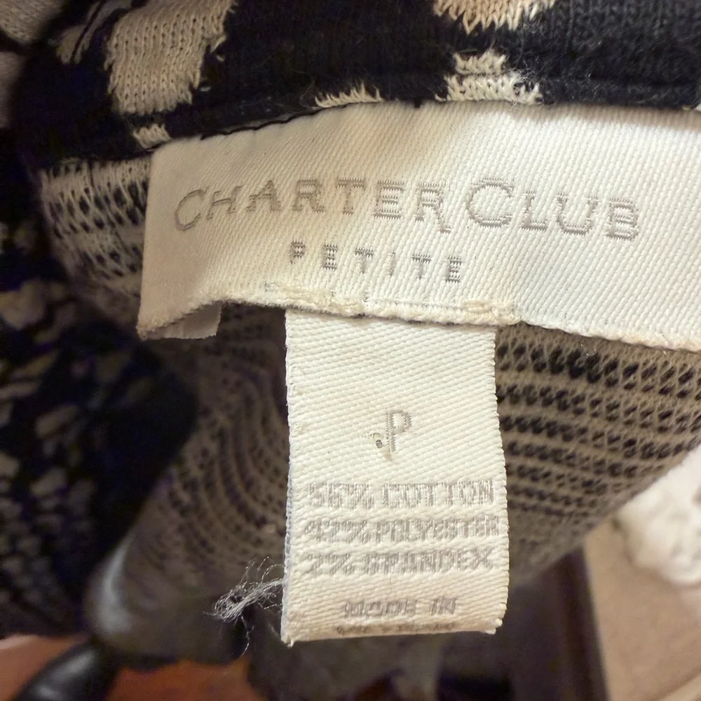 Charter Club Black and White Button Down jacket - Picture 7 of 7